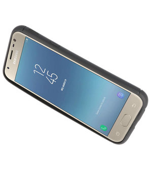 Zwart Zacht TPU met Ringhouder hoesje voor Samsung Galaxy J3 2017