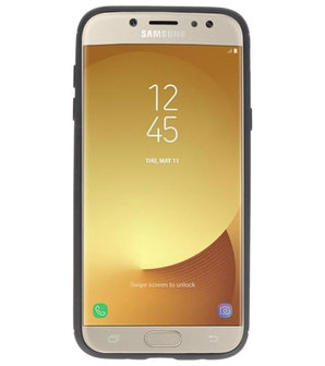 Zwart Zacht TPU met Ringhouder hoesje voor Samsung Galaxy J5 2017