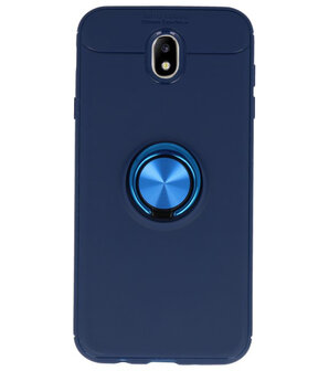 Navy Zacht TPU met Ringhouder hoesje voor Samsung Galaxy J7 2017 / Pro