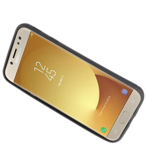 Zwart Zacht TPU met Ringhouder hoesje voor Samsung Galaxy J7 2017 / Pro