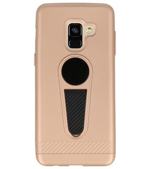 Goud Magneet Stand Case hoesje voor Samsung Galaxy A8 2018