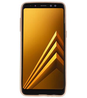 Goud Magneet Stand Case hoesje voor Samsung Galaxy A8 2018