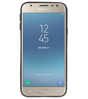 Zwart Magneet Stand Case hoesje voor Samsung Galaxy J3 2017