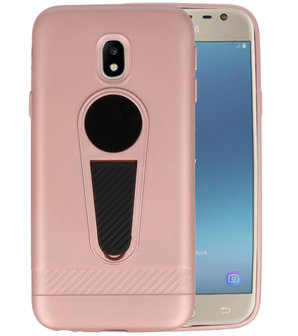 Roze Magneet Stand Case hoesje voor Samsung Galaxy J3 2017