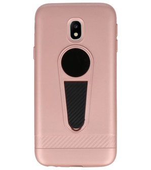 Roze Magneet Stand Case hoesje voor Samsung Galaxy J3 2017