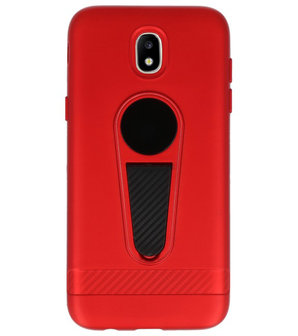 Rood Magneet Stand Case hoesje voor Samsung Galaxy J5 2017