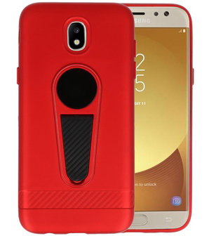 Rood Magneet Stand Case hoesje voor Samsung Galaxy J5 2017