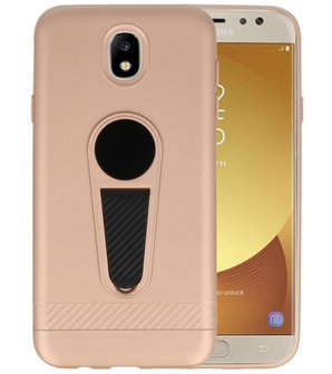 Goud Magneet Stand Case hoesje voor Samsung Galaxy J7 2017 / Pro