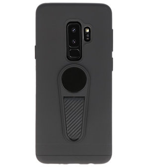 Zwart Magneet Stand Case hoesje voor Samsung Galaxy S9 Plus