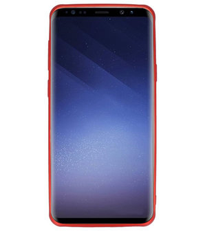 Rood Carbon serie Zacht Case hoesje voor Samsung Galaxy S9 Plus