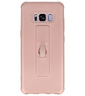 Roze Carbon serie Zacht Case hoesje voor Samsung Galaxy S8