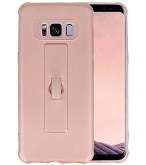 Roze Carbon serie Zacht Case hoesje voor Samsung Galaxy S8