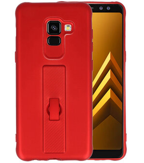 Rood Carbon serie Zacht Case hoesje voor Samsung Galaxy A8 2018