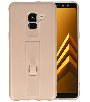 Goud Carbon serie Zacht Case hoesje voor Samsung Galaxy A8 2018