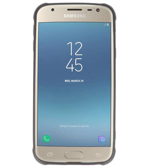 Zwart Carbon serie Zacht Case hoesje voor Samsung Galaxy J3 2017