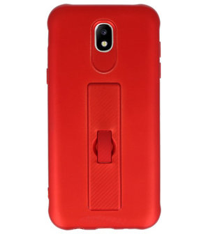 Rood Carbon serie Zacht Case hoesje voor Samsung Galaxy J5 2017