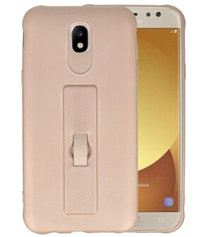 Goud Carbon serie Zacht Case hoesje voor Samsung Galaxy J5 2017