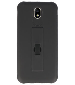 Zwart Carbon serie Zacht Case hoesje voor Samsung Galaxy J7 2017 / Pro