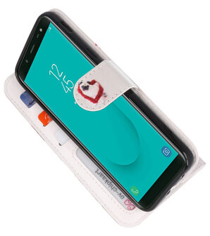 Hond booktype wallet case Hoesje voor Samsung Galaxy J8