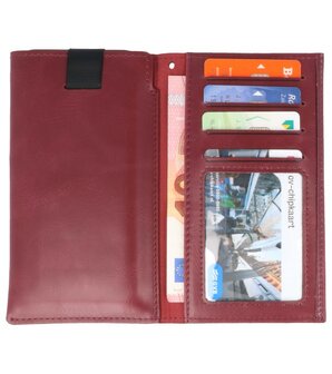 Bordeaux Rood Insteek Wallet Cases Hoesje voor Apple iPhone X