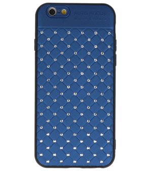 Blauw Diamand Geweven hard case hoesje voor Apple iPhone 6 / 6s