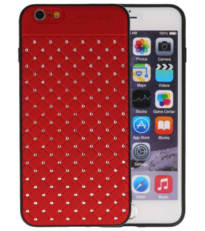 Rood Diamand Geweven hard case hoesje voor Apple iPhone 6 Plus / 6s Plus