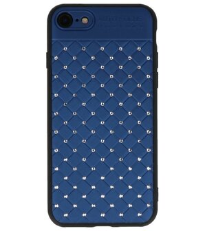 Blauw Diamand Geweven hard case hoesje voor Apple iPhone 7 / 8