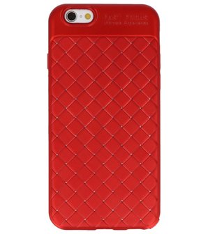 Rood Diamand Geweven hard case hoesje voor Apple iPhone 6 / 6s