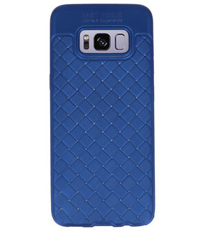 Blauw Geweven hard case hoesje voor Samsung Galaxy S8