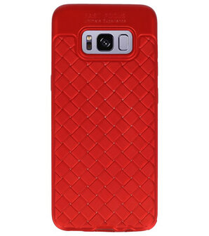 Rood Geweven hard case hoesje voor Samsung Galaxy S8