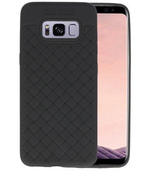 Zwart Geweven hard case hoesje voor Samsung Galaxy S8