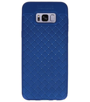 Blauw Geweven hard case hoesje voor Samsung Galaxy S8 Plus