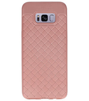 Roze Geweven hard case hoesje voor Samsung Galaxy S8 Plus