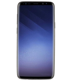 Zwart Geweven hard case hoesje voor Samsung Galaxy S9 Plus