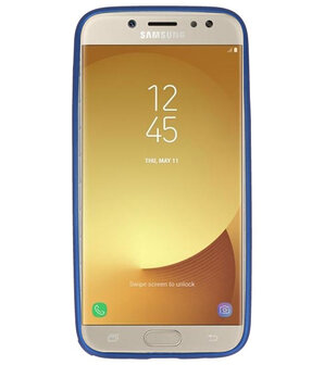 Blauw Geweven TPU case hoesje voor Samsung Galaxy J7 2017 / Pro