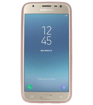Roze Geweven hard case hoesje voor Samsung Galaxy J3 2017