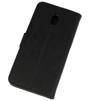 Zwart booktype wallet case Hoesje voor Samsung Galaxy J7 2018