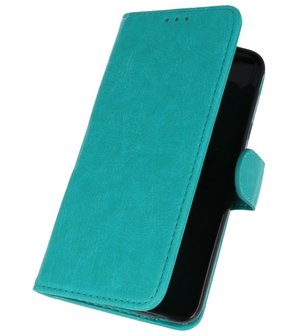 Groen booktype wallet case Hoesje voor Samsung Galaxy J7 2018