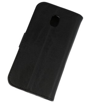Zwart booktype wallet case Hoesje voor Samsung Galaxy J3 2018