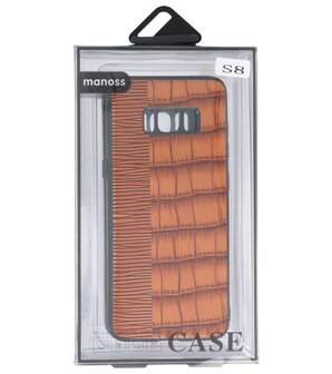 Croco Bruin hard case hoesje voor Samsung Galaxy S8