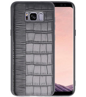 Croco Zwart hard case hoesje voor Samsung Galaxy S8 Plus