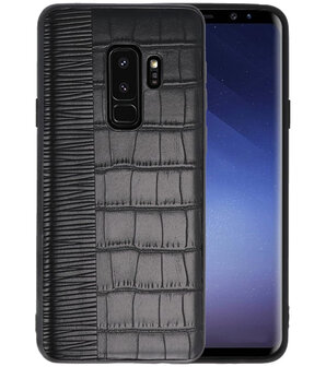 Croco Zwart hard case hoesje voor Samsung Galaxy S9 Plus