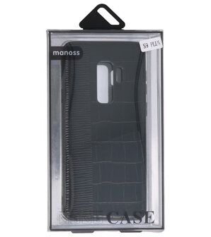 Croco Zwart hard case hoesje voor Samsung Galaxy S9 Plus