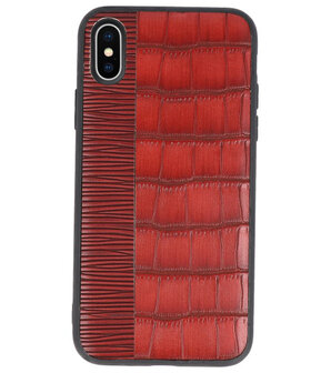 Croco Rood hard case hoesje voor Apple iPhone X