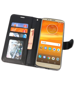Grijs Wallet Case Hoesje voor Motorola Moto E5 / G6 Play