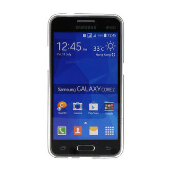 Wit Bloem Hard case cover hoesje voor Samsung Galaxy Core 2 G355H