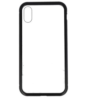 Zwart Transparant Magnetisch Back Cover Hoesje voor Apple iPhone X