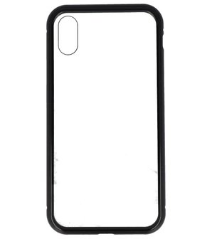 Zwart Transparant Magnetisch Back Cover Hoesje voor Apple iPhone X