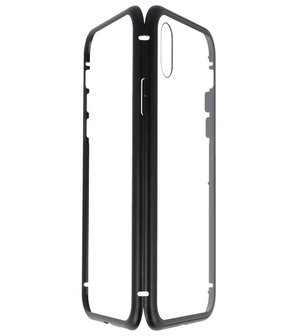 Zwart Transparant Magnetisch Back Cover Hoesje voor Apple iPhone X