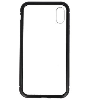 Zwart Transparant Magnetisch Back Cover Hoesje voor Apple iPhone X